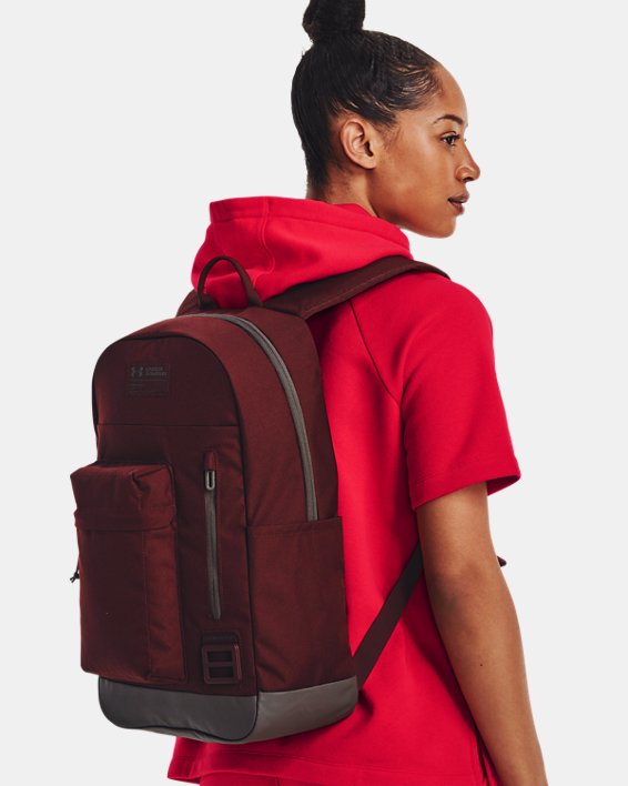 Unisex UA Halftime Backpack, Red, pdpMainDesktop image number 4